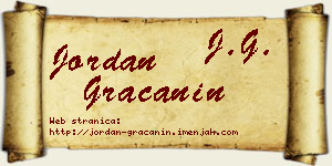 Jordan Gračanin vizit kartica